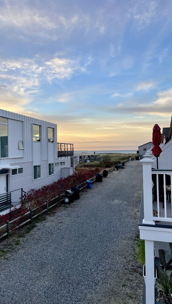 View from balcony facing beach/ocean 
