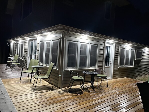 Brand NEW lights view from the deck !