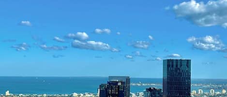 Vista para a praia ou o mar