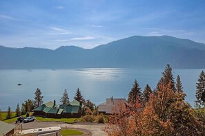Beautiful view from the living/dining area from a large picture window