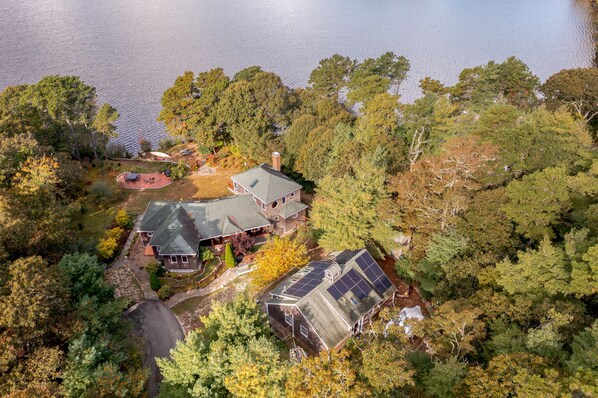 Aerial view of the property