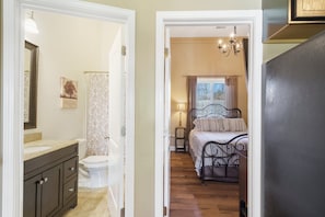 Sugar Berry's private bedroom and bathroom.