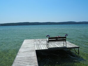 EXTERIOR:  Looking out over Big Platte Lake from the large dock.