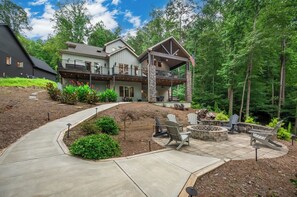 Rear of house and Backyard