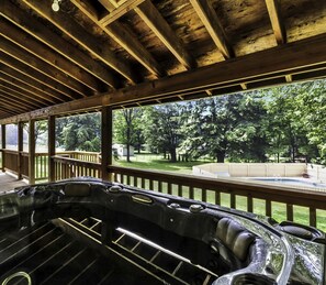 Hot tub, view from deck.