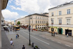 View from the apartment of the surrounding area. 