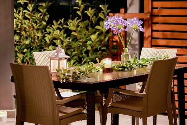 Outside dining table