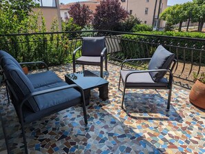 Porch with lounge chairs