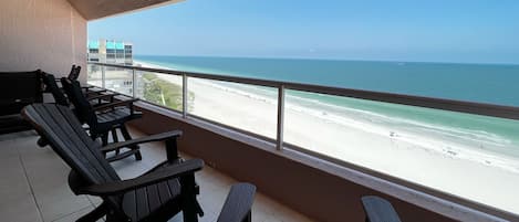 Another view of the beach from the spacious 14th floor balcony. - Another view of the beach from the spacious 14th floor balcony. Talk about paradise!