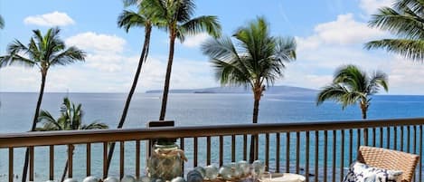 Gorgeous oceanfront view from the lanai