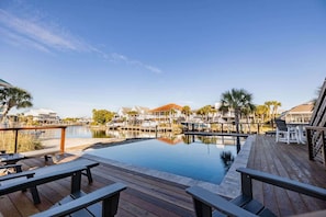 Enjoy the heated pool and hot tub almost year round!  Be sure to inquire with us about what months we heat the pool.