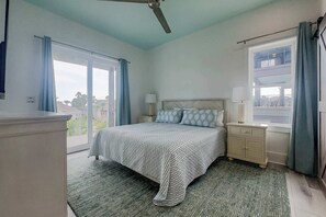 The master bedroom has a king bed that is the perfect place to catch some z's after a long day on the beach or the water!