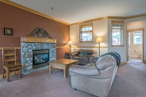 Top Floor Living Room and Powder Room 