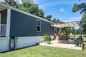 Back Patio, the perfect spot to have your coffee under the pergola