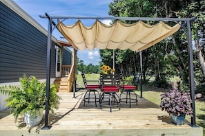 Back Patio with flowers, nature and peace and quiet