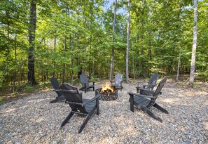 The fire pit area is a great spot for cozy evenings under the stars.