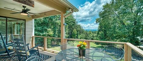 Covered rocking chair porch