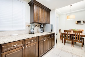 Fully stocked kitchen