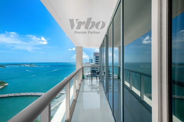 Spectacular ocean view from balcony.
