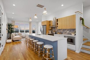 Walk into an open layout with the great room and kitchen.