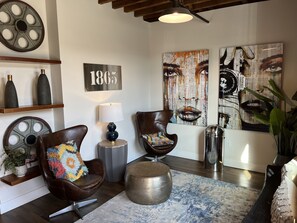 Entry way and sitting area of the building.