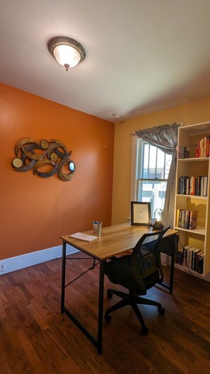 Office with books and puzzles