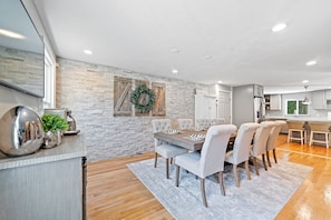 Dining Room with Accent Wall.