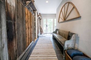 Mudroom entrance to home