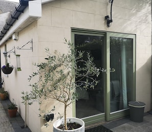 Room entrance at rear of property