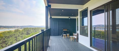 Covered Deck | Water Views | Lounge Seating | Grill