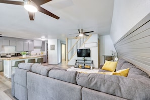Living Room | Full Sleeper Sofa | Flat-Screen TV | 2-Story Property | 1st Floor