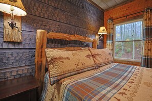 Master Bedroom Queen bed, fishing theme