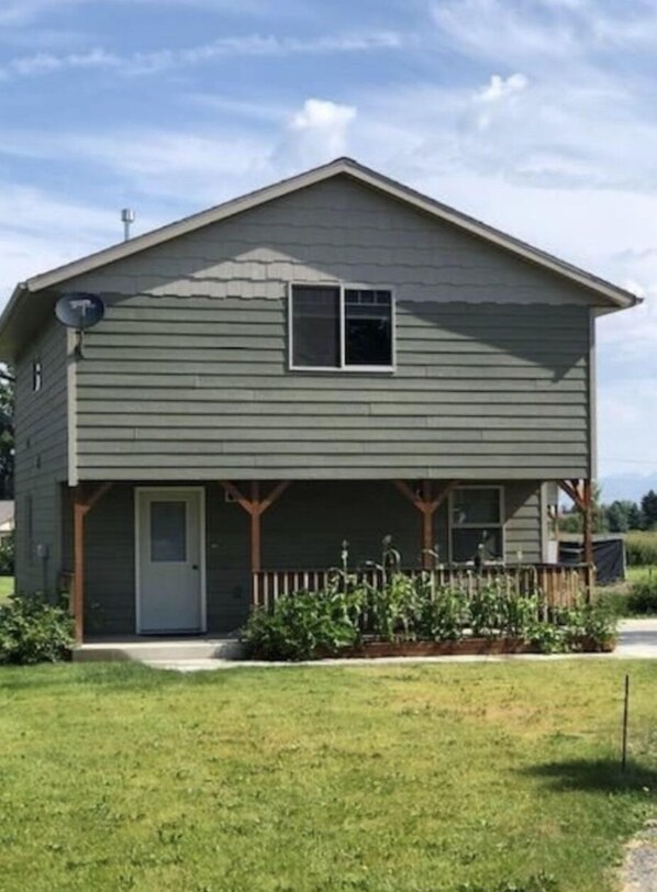 Two story home front door area