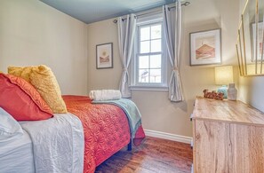 Enjoy melting into the plush queen bed.