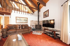Living Room with Wood stove