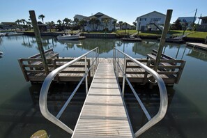 Private dock on a tidal creek