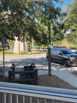 View of grilling area from porch 