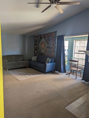 Living room and work nook