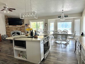 Open Kitchen / Dining / Family Room w/ a Fabulous View.