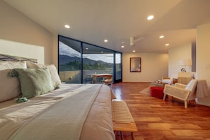 Bedroom 3 with queen bed in the upstairs loft (open, no doors)