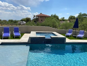 Brand new private pool and hot tub (both heated for an additional fee)