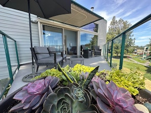 Oversized front patio to enjoy all the views