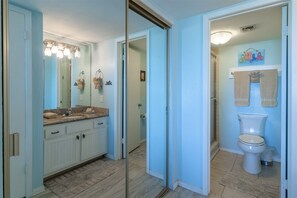 Spacious closet in master bathroom