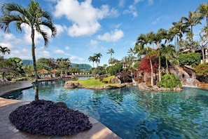 Gorgeous amenities at Hanalei Bay Resort starts with this pool.