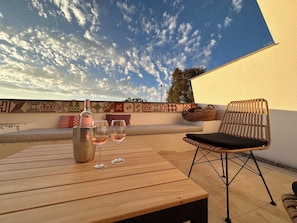 The 1st floor terrace provides the perfect spot to unwind...