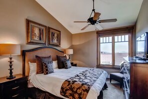 Plush king bed, and lots of natural light