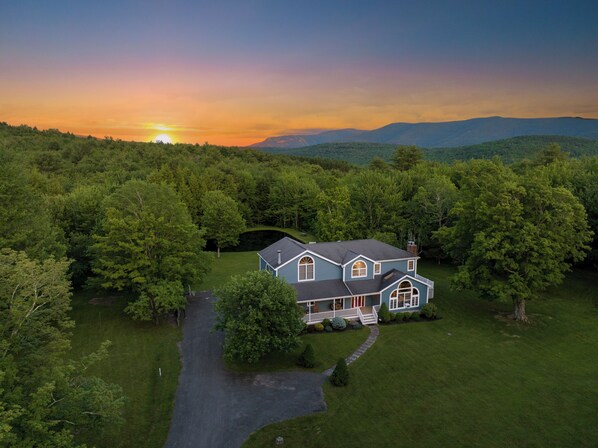 Mountain Blue Vista Luxury Home! Surrounded by 8 acres of land & private pond