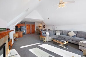 Living area with cozy sectional