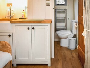 Open plan living space | Helen’s Shepherds Hut, Haxton