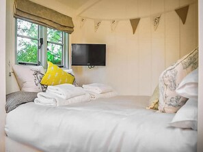 Open plan living space | Helen’s Shepherds Hut, Haxton